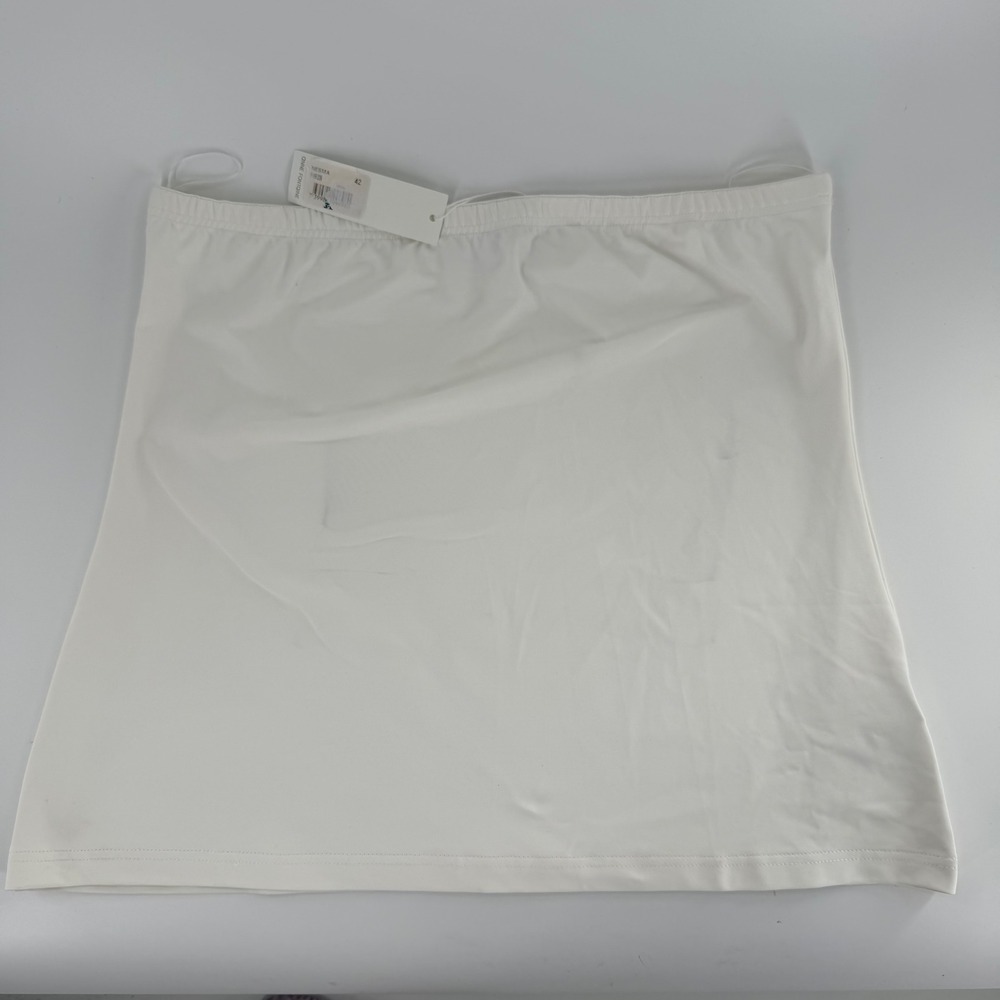 Anne Fontaine Nesma White Tube Top Strapless Stretch P16F309 Size 42 NWT